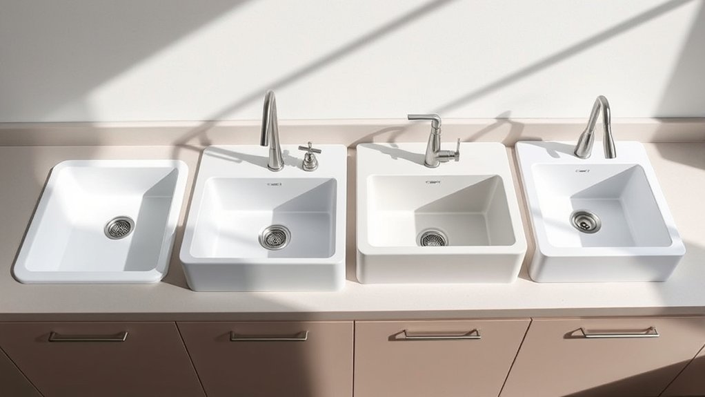 sink widths vary significantly