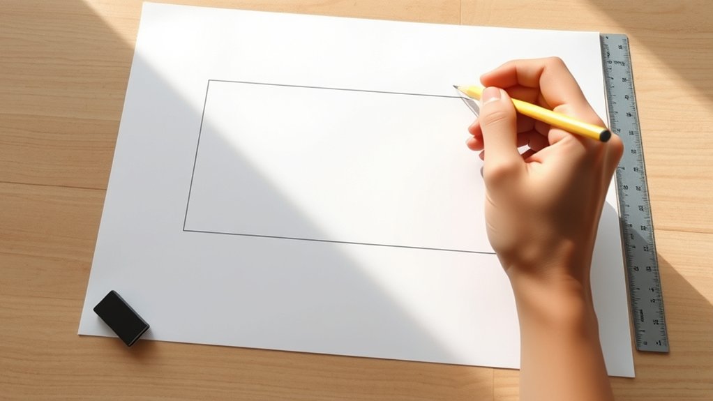 sketching room shape outline