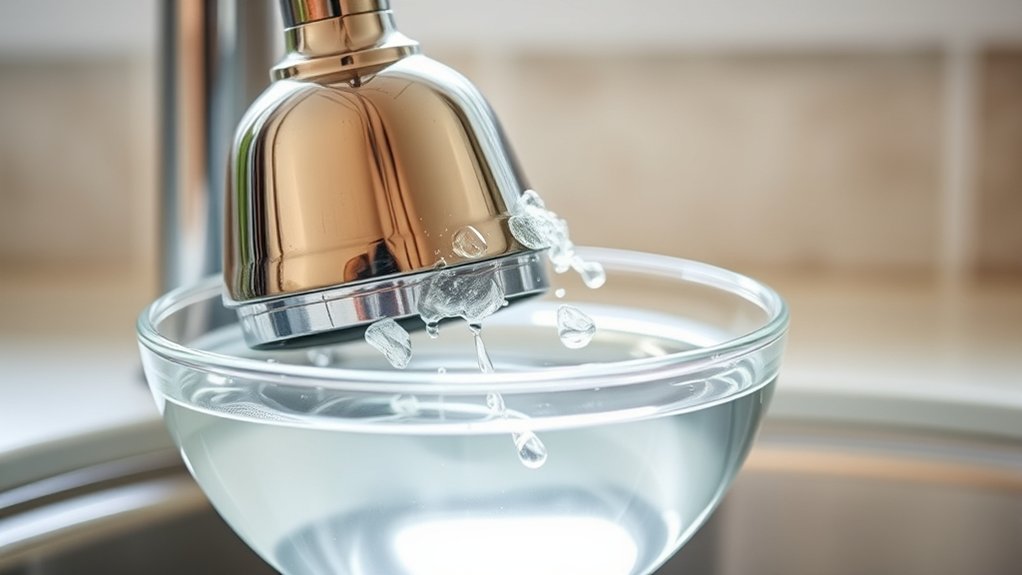 soak faucet head in vinegar