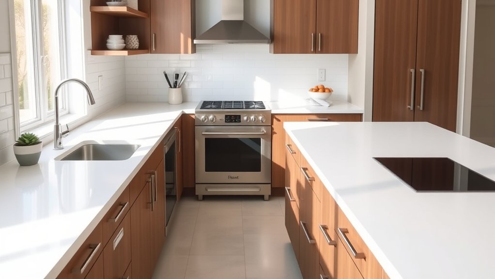 standard kitchen countertop depth