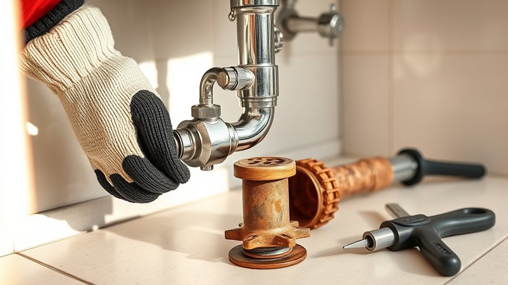 turn off water remove drain