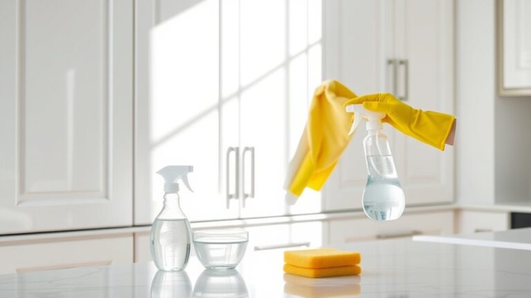 white cabinet cleaning steps