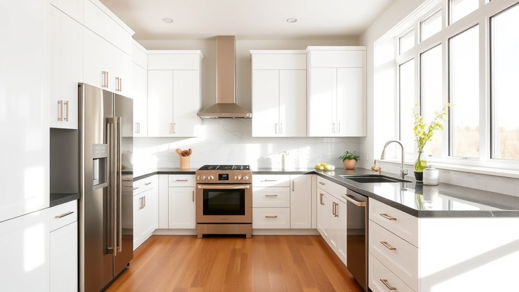 white kitchen cabinets trendy